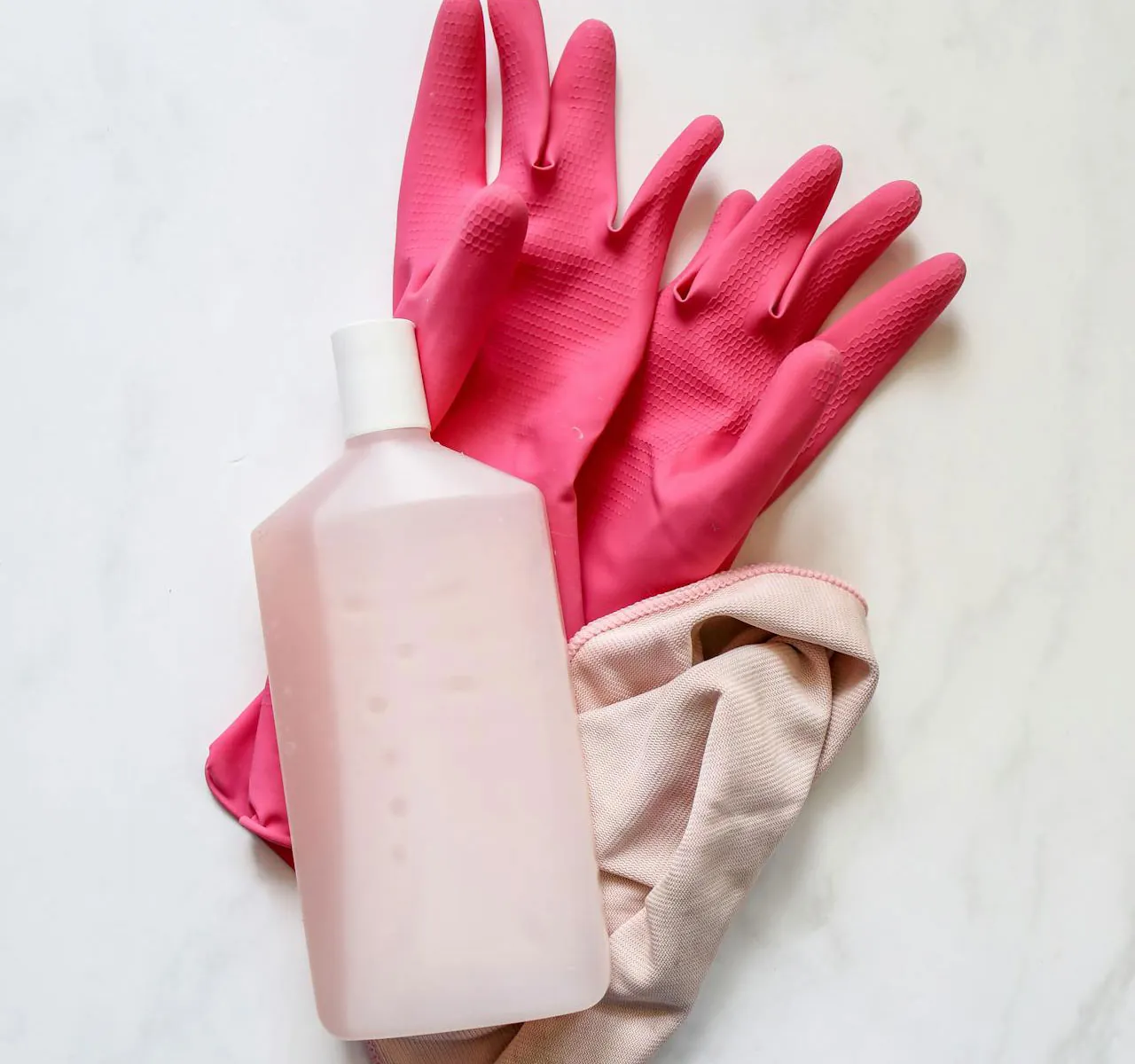 Cleaning supplies and gloves