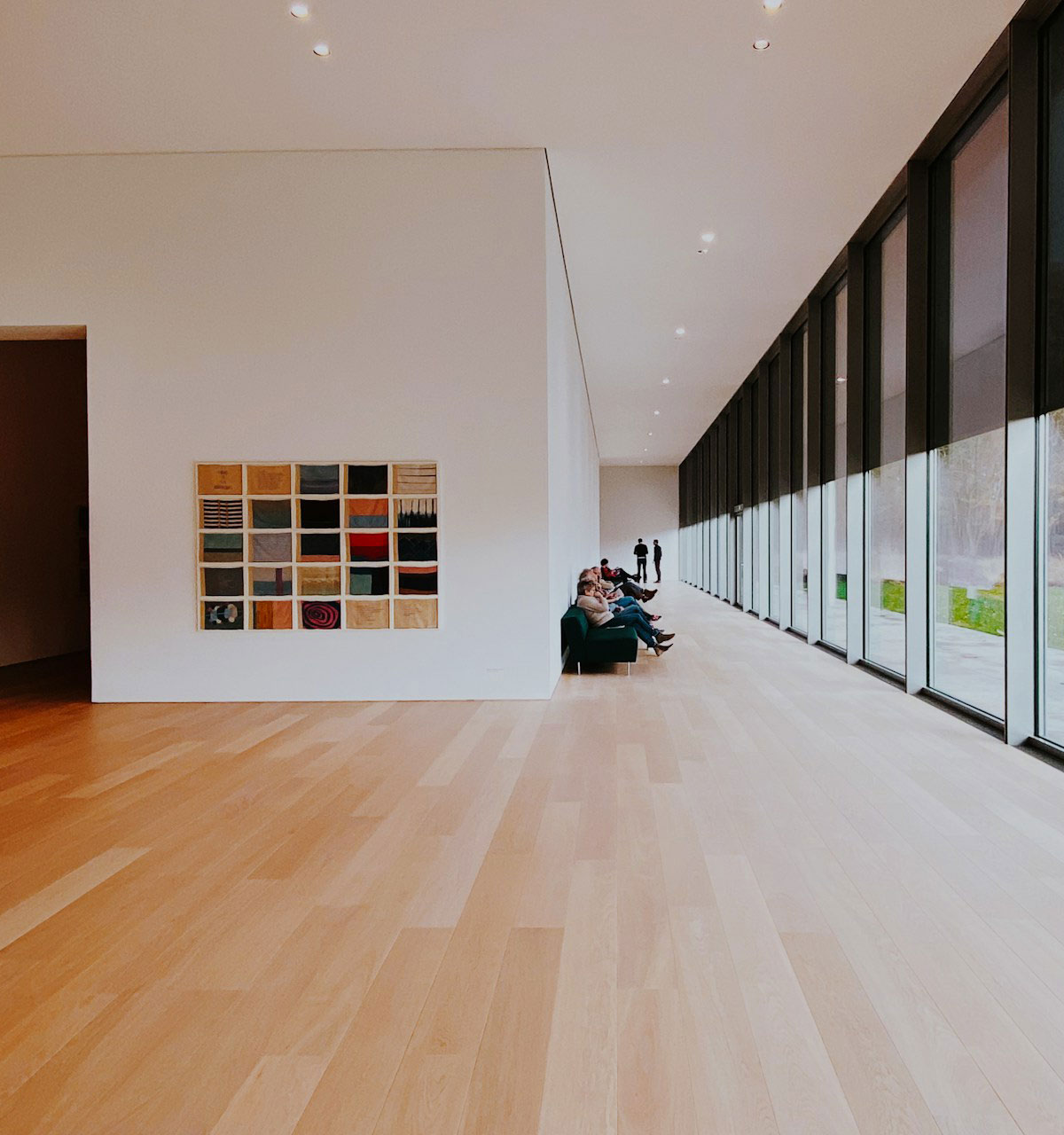 Shiny brown wooden floor