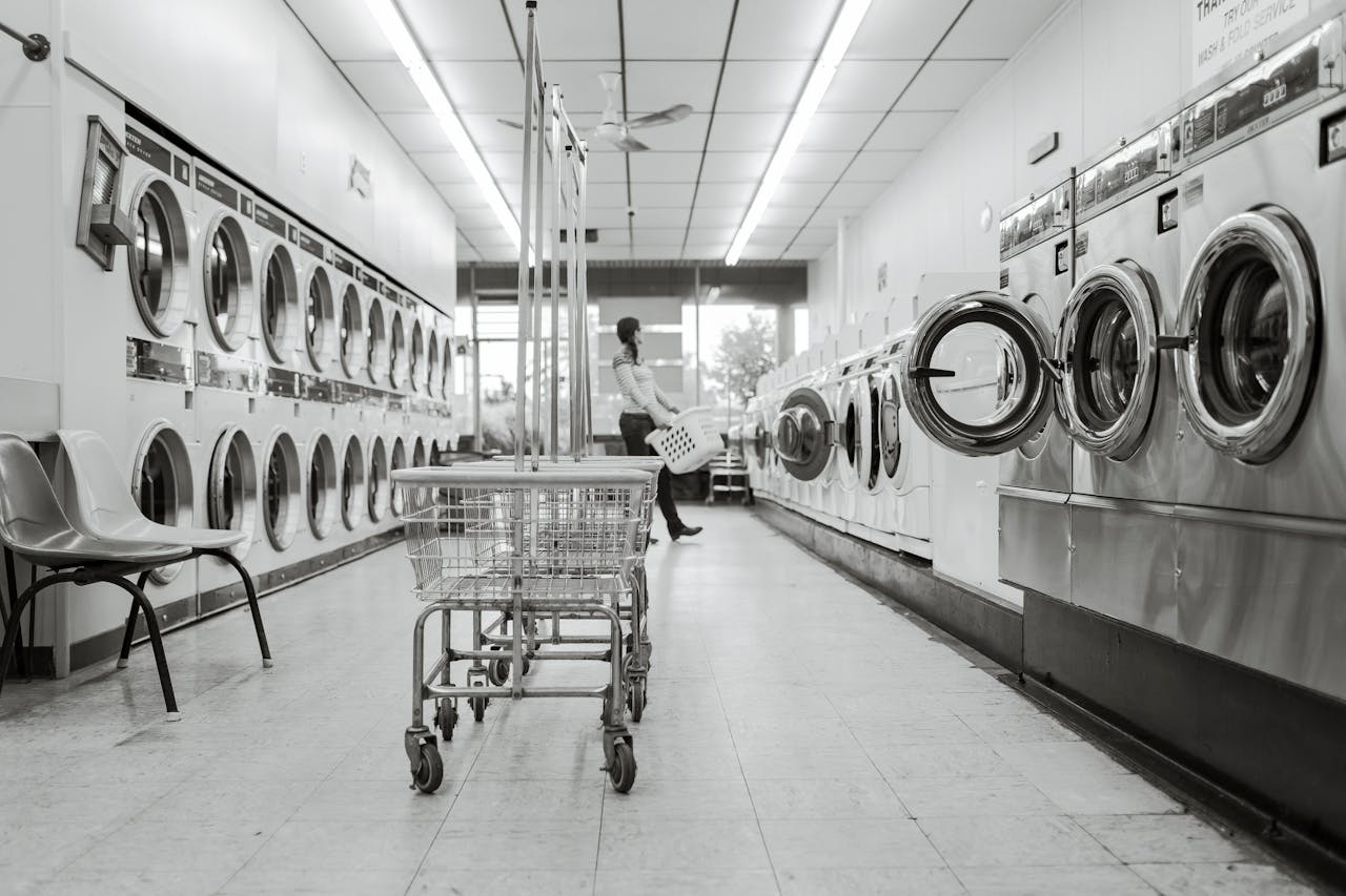 Dryers in a laundromat